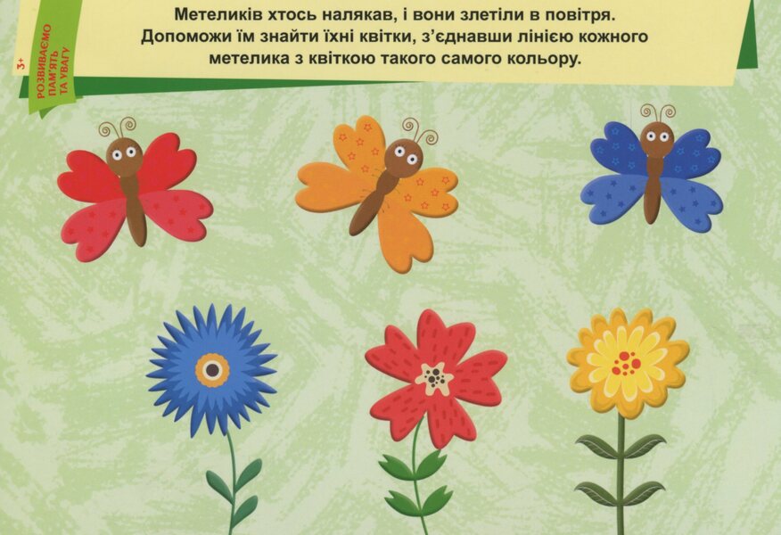 We develop memory and attention. 3+ / Розвиваємо пам'ять та увагу. 3+  9789667487881-6