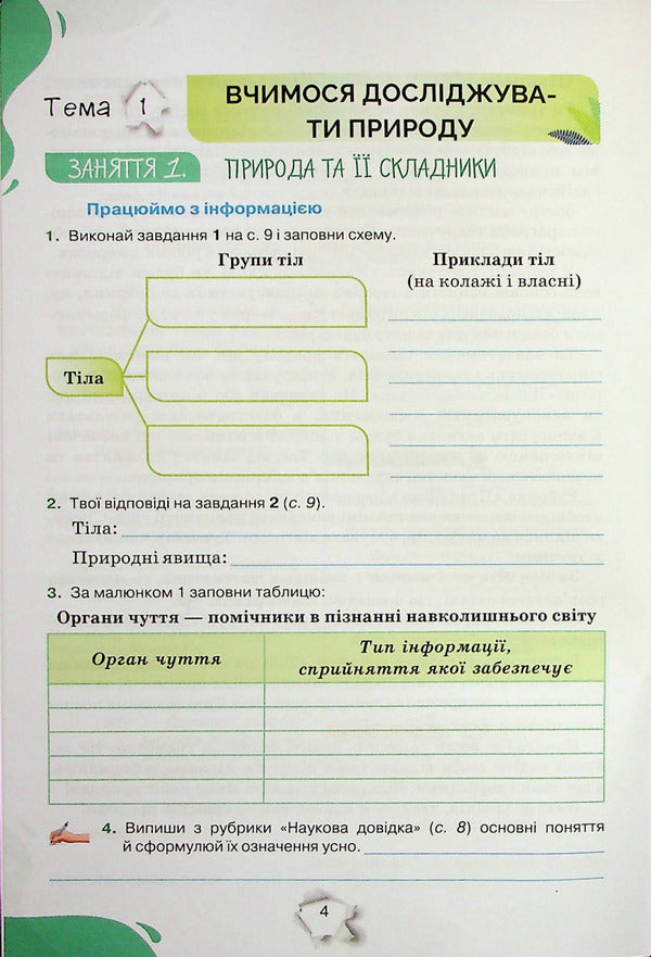 We get to know nature. 5th grade A workbook / Пізнаємо природу. 5 клас. Робочий зошит Татьяна Коршевнюк, Ольга Ярошенко 978-966-991-214-5-3
