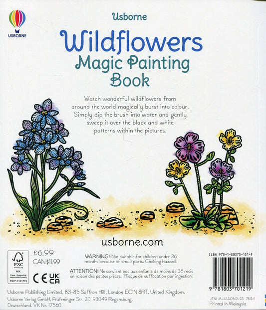 Wildflowers Magic Painting Book / Wildflowers Magic Painting Book Микаэла Тапселл 978-1-80370-121-9-2