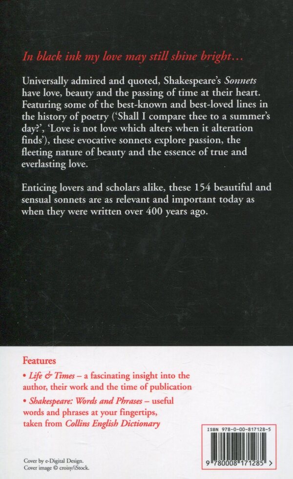 William Shakespeare. The Sonnets William Shakespeare / Уильям Шекспир 9780008171285-3