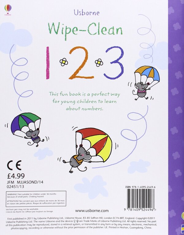 Wipe-Xlean 123 Felicity Brooks / Фелисити Брукс 9781409524496-2