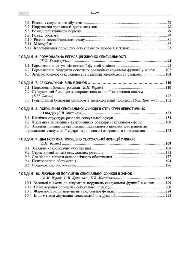 Women's sexual health: function and dysfunction / Сексуальне здоров’я жінки: функція і дисфункція Б. Ворник, Т. Татарчук 978-617-505-950-0-4