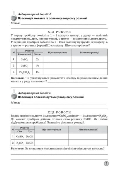 Workbook For Practical Work And Thematic Control Of Knowledge In Chemistry For Students Of The 8Th Grade / Зошит для практичних робіт та тематичного контролю знань з хімії для учнів 8 класу Elena Ivanashchenko, Andrey Putnikov / Олена Іванащенко, Андрій Путніков 9789661650847-4