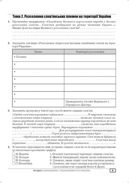 Workbook On The History Of Ukraine. 7Th Grade / Робочий зошит з історії України. 7 клас Julia Huk, Alexander Huk / Юлія Гук, Олександр Гук 9789664965542-6