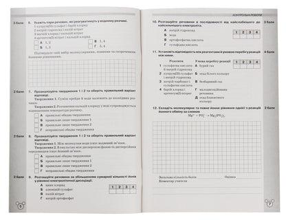 Workbook for control and practical works in chemistry. Grade 9 / Зошит для контрольних і практичних робіт з хімії. 9 клас Ольга Ярошенко 978-617-7485-53-6-4