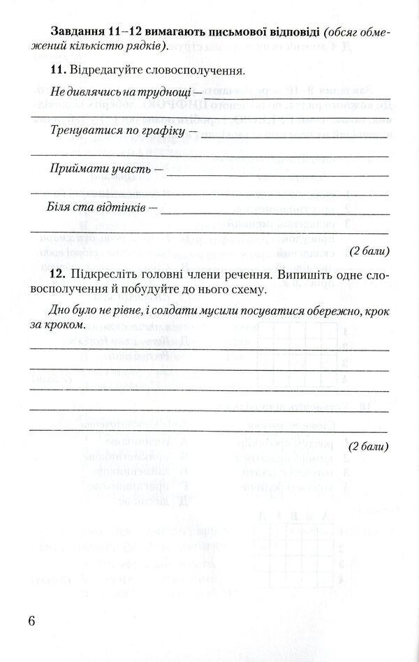 Workbook for tests on the Ukrainian language. 8th grade / Зошит для контрольних робіт з української мови. 8 клас Александр Авраменко 978-966-349-586-6-6