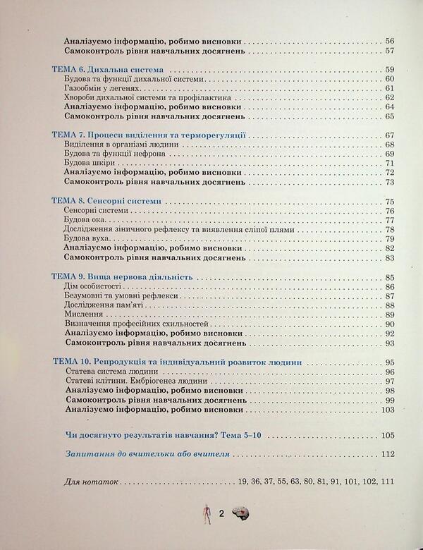 Workbook on Biology of the 8th grade student / Робочий зошит з біології учня 8 класу Оксана Андерсон, Арсений Андерсон, Марина Вихренко 9786177735037-4
