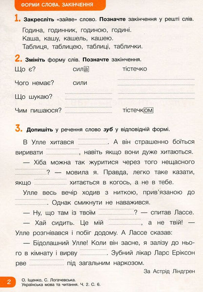 Workbook on Ukrainian language and reading. Part 2. 2nd class / Робочий зошит з української мови та читання. Частина 2. 2 клас Лариса Шевчук, Елена Анищенкова 9789669451163-4