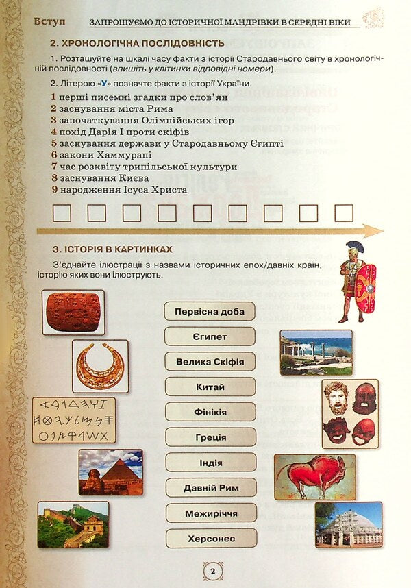 World History. 7th grade. A workbook / Всесвітня історія. 7 клас. Робочий зошит Игорь Щупак, Ирина Пискарева, Елена Бурлака 978-966-991-056-1-4