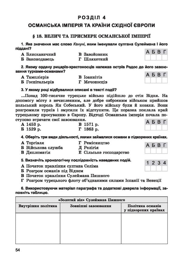 World History. A workbook. 8th grade / Всесвітня історія. Робочий зошит. 8 клас Татьяна Ладиченко, Янина Камбалова 978-966-11-0744-0-5