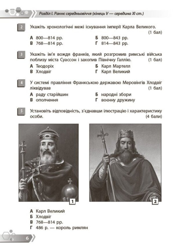 World History 7Th Grade Collection Of Tasks For Diagnostic Work - Всесвтня сторя 7 клас Збрник завдань для дагностичних робт N Zhidkova - Н Жидкова 9786178941468-5