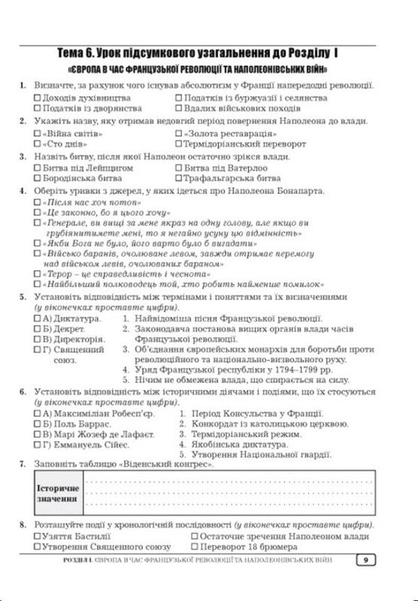 World History 9Th Grade Workbook - Всесвтня сторя 9 клас Робочий зошит Alexander Huk, Yulia Huk - Олександр Гук, Юля Гук 9789664965757-6