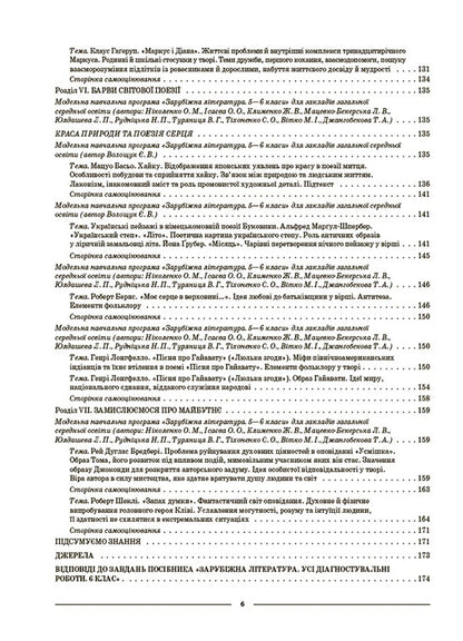 World Literature. 6th grade Materials for lessons / Зарубіжна література. 6 клас. Матеріали до уроків Галина Фефилова, М. Коновалова 9786170041425-5