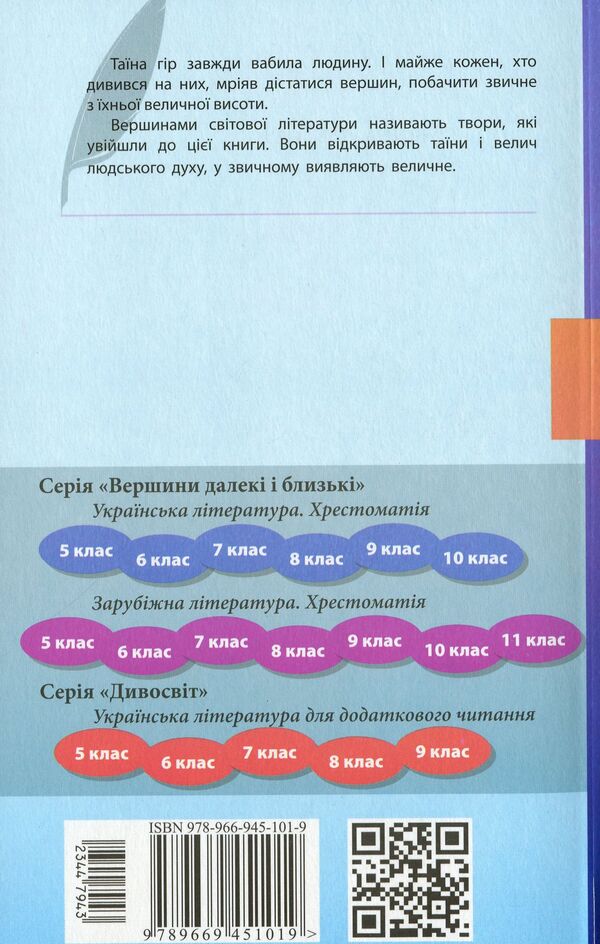 World Literature. Reader. Standard level. Grade 11 (+ Reader's Diary) / Зарубіжна література. Хрестоматія. Рівень стандарту. 11 клас (+ Щоденник читача)  978-966-945-101-9-2