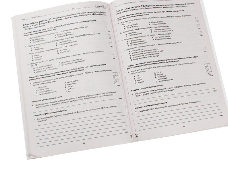 World Literature. Workbook for current and thematic assessment. Grade 10 / Зарубіжна література. Зошит для поточного та тематичного оцінювання. 10 клас Лидия Карлина, Людмила Андронова 978-966-925-036-0-5