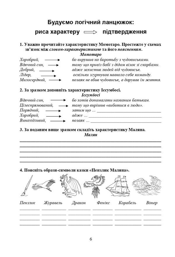 World Literature. Workbook for diagnosis. 5th grade / Зарубіжна література. Робочий зошит для діагностування. 5 клас Нина Миляновская, Леся Сыч 978-966-308-857-0-5