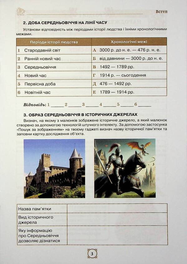World history. 7th grade of NUS. Workbook / Всесвітня історія. 7 клас НУШ. Робочий зошит Игорь Щупак, Елена Бурлака 978-966-991-351-7-5
