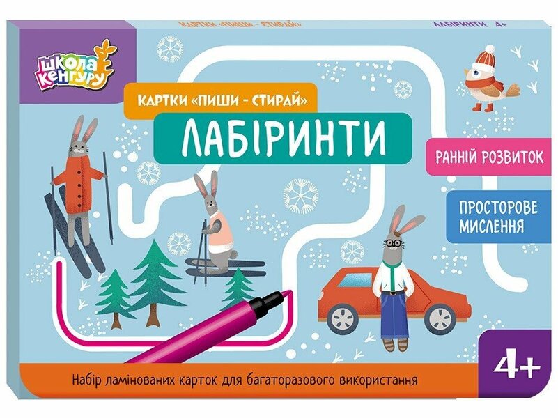 Write-erase cards. Labyrinths / Картки 'Пиши-стирай'. Лабіринти Юлианна Ерёменко 9789667513153-1