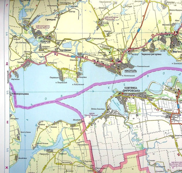 Zaporizhzhia region. Road map 1:250,000 / Запорізька область. Карта автошляхів 1:250 000  9789669464378-3