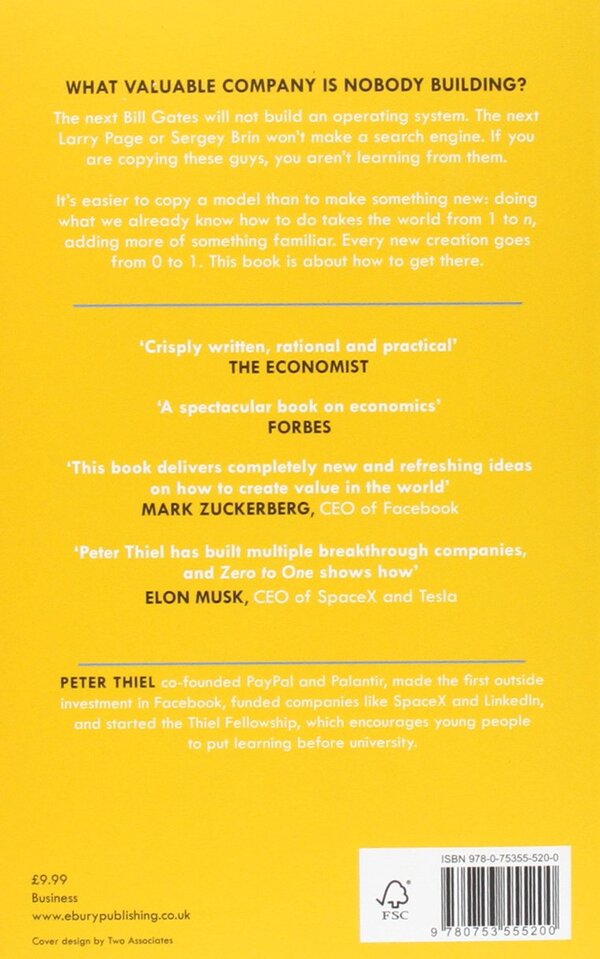 Zero To One. Notes On Start Ups, Or How To Build The Future Peter Thiel, Blake Masters / Питер Тиль, Блейк Мастерс 9780753555200-2