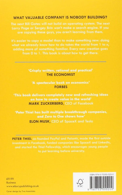 Zero To One. Notes On Start Ups, Or How To Build The Future Peter Thiel, Blake Masters / Питер Тиль, Блейк Мастерс 9780753555200-2