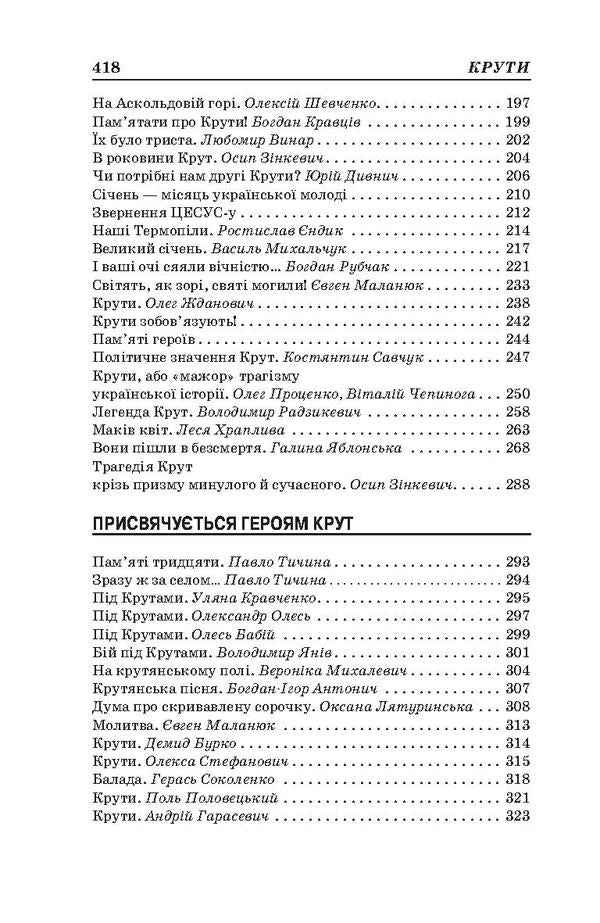 cool Collection in memory of the heroes of Krut / Крути. Збірка у пам'ять героїв Крут  978-617-7173-69-3-4